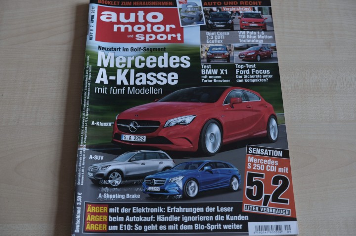 Deckblatt Auto Motor und Sport (09/2011)